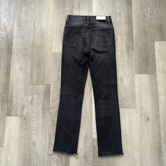 Re/done 80s Slim Straight Washed Black Jeans - Picture 8 of 11
